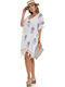MiandMi Damen Mini Kaftan Strand Weiß