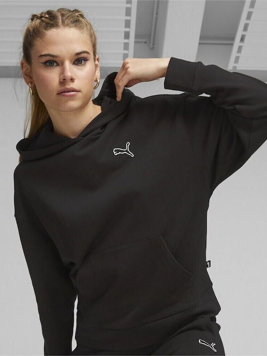 Puma Better Essentials Γυναικείο Φούτερ με Κουκούλα Μαύρο