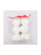 Hängendes Kugel Ornament Ornament Kunststoff Weiß 5cm Set 6Stück