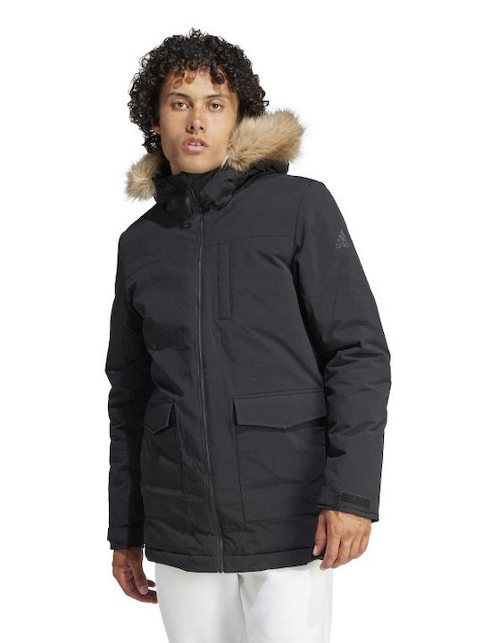 Adidas Herren Winter Jacke Parka Schwarz