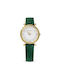 Swarovski Uhr mit Grün Lederarmband