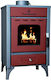 Thermosteel X20 Χαλύβδινη Ξυλόσομπα 12kW Κόκκινη