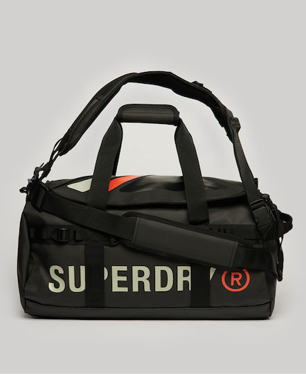 Superdry Tarp Barrel Σακ Βουαγιάζ Μαύρο Μ49xΠ27xΥ28εκ.