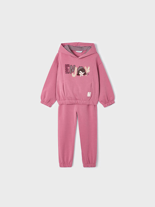 Mayoral Kids Sweatpants Set Pink 2pcs