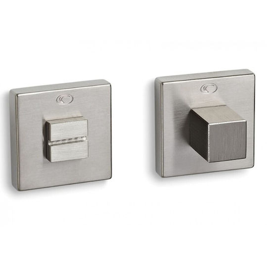 Convex Door Handle WC Silver / Silver