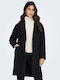 Only Women's Midi Coat with Buttons Black