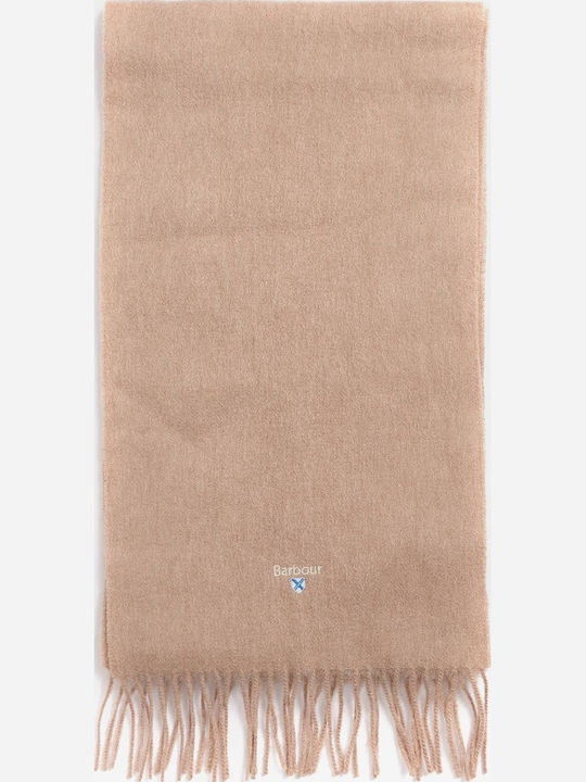 Barbour Plain Lambswool Men's Wool Scarf Beige