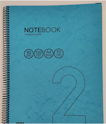 Spirale Schulheft Geregelt A4 Notebook Hellblau