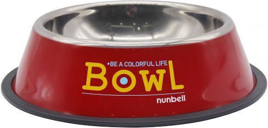 Nunbell Pet Stainless Steel Bowl Food & Water for Dog & Cat 15cm Multicolour