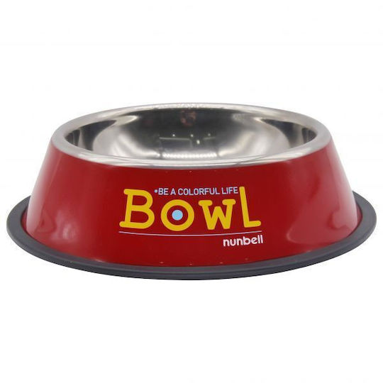 Nunbell Pet Stainless Steel Food and Water Bowl for Dog and Cat 22cm