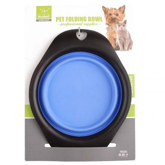 Nunbell Pet Μπολ Φαγητού & Νερού για Σκύλο 15.5cm σε Μπλε Χρώμα