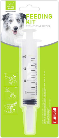 Nunbell Pet Feeder for Dog & Cat 20ml in White Color