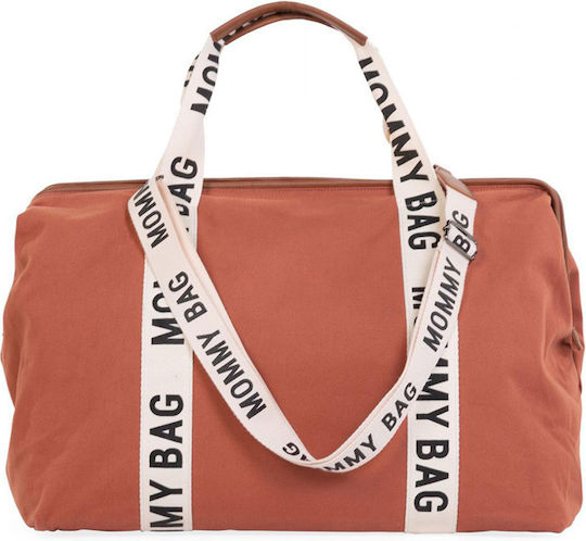 Childhome Wickeltasche-Wickeltasche Schulter/Hand Terracotta 55x30x30cm.