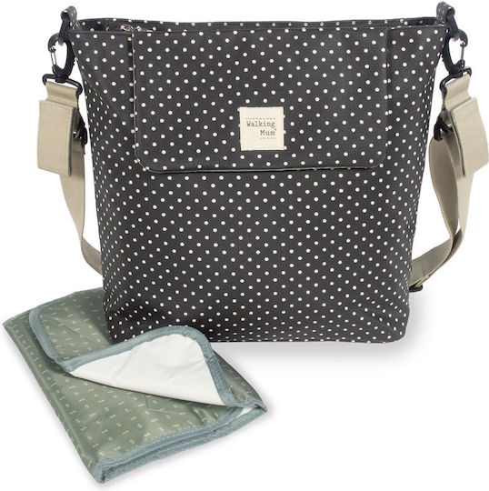 Walking Mum Walking Mum Shoulder Bag - Changing Pad Emily Black 41x12x34cm