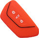 Silicone Car Key Cover Case for VW Red