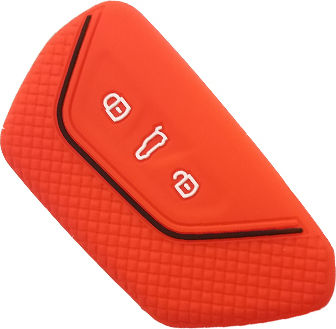 Silicone Car Key Cover Case for VW Red
