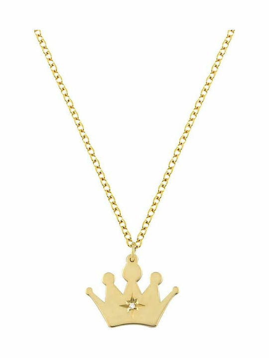 Ekan Charm mit Design Tiara aus Gold 14K mit Diamant
