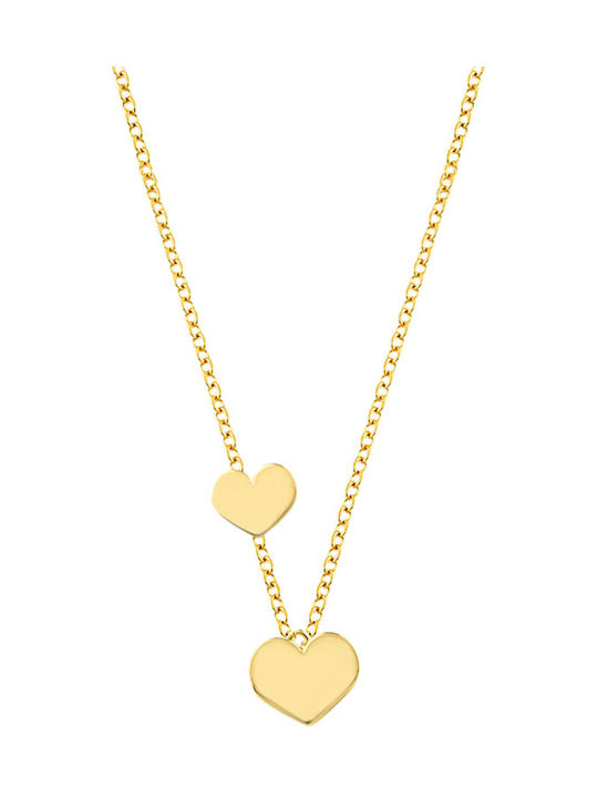 Ekan with design Heart from Gold 14K with Diamond