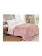 Linea Home Husă de pătură Single 160x210cm Hairy Roz