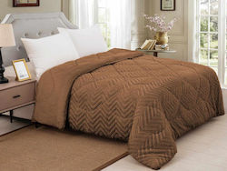 Linea Home Κουβερτοπάπλωμα Διπλό 210x230εκ. Arrow Μόκα
