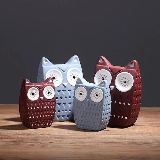 Etoile Decorativă Bufniță din Material Ceramic 8x11cm 1buc
