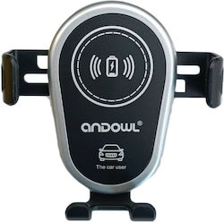 Andowl Qpd25 Car Mobile Mount with Wireless Charging Black