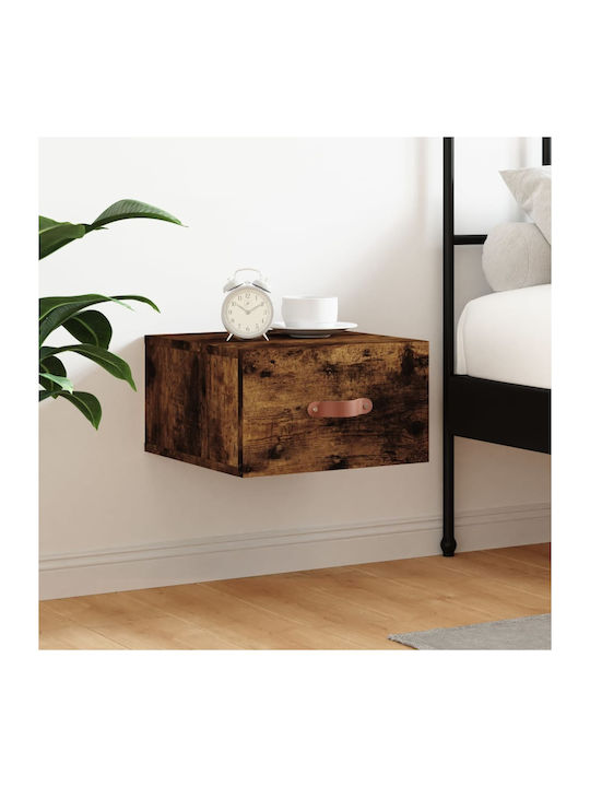Wooden Bedside Table Smoked Oak 35x35x20cm