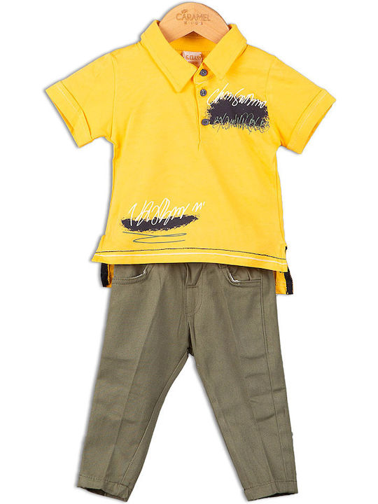 Goldclass Παιδικό Σετ με Παντελόνι Χειμερινό 2τμχ Κίτρινο