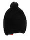 Pom Pom Beanie Unisex Beanie Knitted in Black color