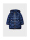 Mayoral Girls Quilted Coat Blue with Ηood