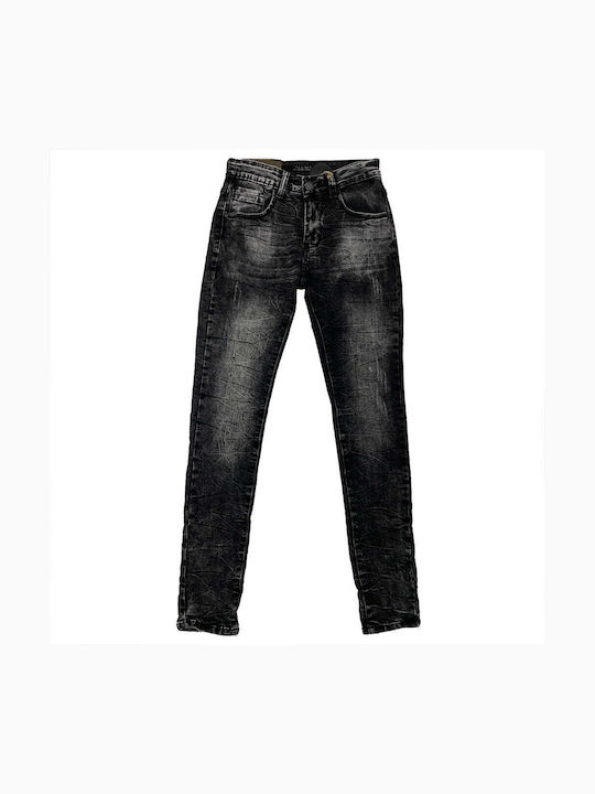 Men's Jeans Pants Elastic with Slim Fit Black