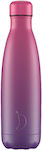 Chilly's Gradient Edition Sticlă Termos Oțel inoxidabil Fără BPA Purpuriu fucsia 500ml 22642