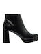 Women's Patent Leather Ankle Boots Black