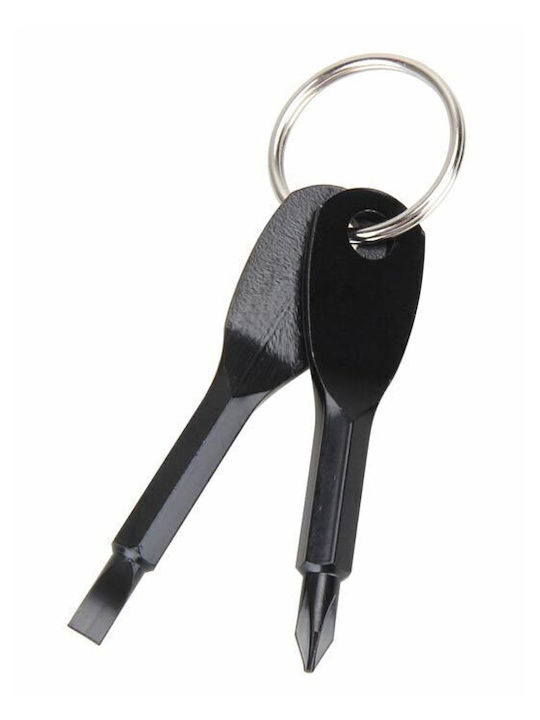 Set Keychain Wallets Metallic Black 2pcs