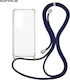 Sonique Back Cover Silicone with Strap Transpar...