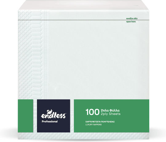 Endless Luxury 6x100 Napkins White