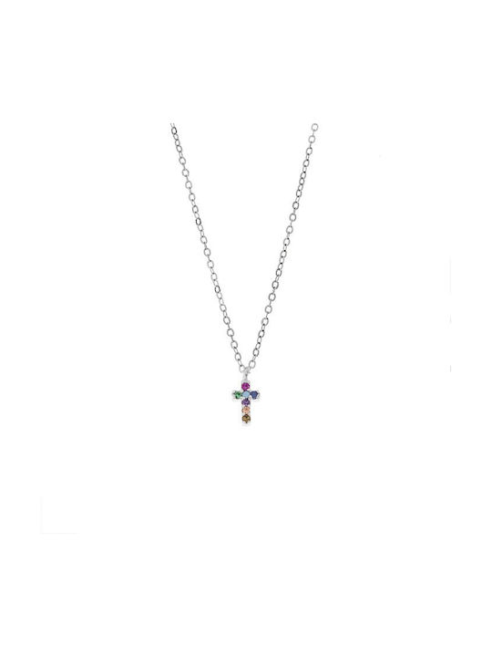 Senza Women's Cross from Silver with Chain