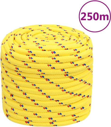 vidaXL Σχοινί Πλεκτό 16mm 250m από Πολυπροπυλένιο Κίτρινο