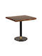 Table Kitchen from Solid Wood & Metal 75x75x77cm