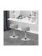 Bar Stool Upholstered with Artificial Leather Gray 33x33x65cm