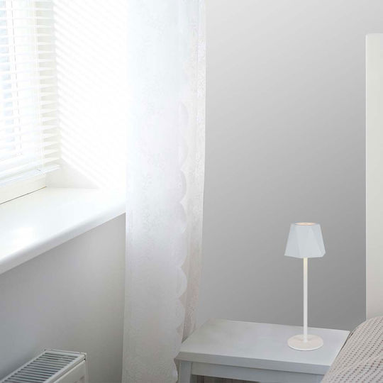 V-TAC Plastic Table Lamp LED with White Shade and Base