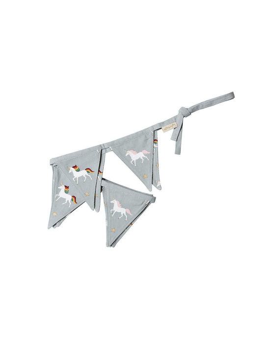 Sophie Allport Kinder Dekorative Girlande Tiere Gray aus Stoff Unicorn 300εκ.