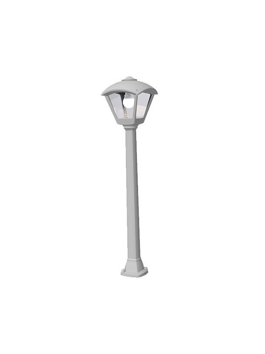 Elmark Dario Outdoor Floor Lamp Small Post 8.5W IP55 for E27 Gray