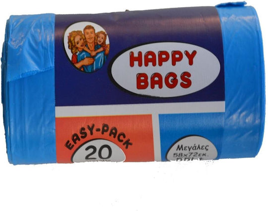 Happy Bags Müllsäcke 58x72cm 20Stück Blau