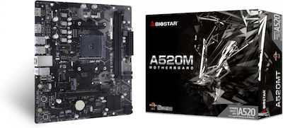 Biostar A520MT Ver. 6.0 Placă de bază Micro ATX cu AMD AM4 Socket