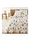So'Home Set Bettbezug Einzel mit Kissenbezug 140x200cm Weiß