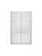 Δίφυλλη Ντουλάπα Ρούχων Συρόμενη Griffin Λευκή 121x56.5x180.5cm
