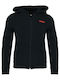 Fleece Kids Sweatshirt Cardigan with Hood and Pockets Khaki