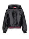 Kinder-Sweatshirt Strickjacke mit Kapuze Schwarz