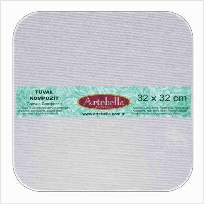 Artebella Καμβάς Καρτολίνο Λευκός Τετράγωνος 32x32εκ. 1τμχ